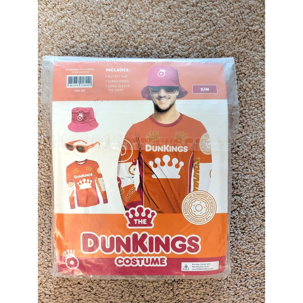 Official Limited-Edition Dunkin' The DunKings Halloween Costume Set S/M NEW